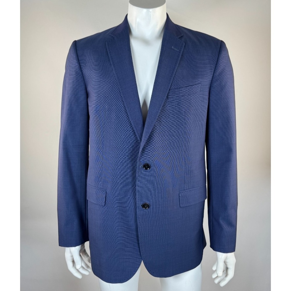 Ted Baker Endurance Wool Single-Breasted Blazer Mens 44L EUC 2-Button Lined